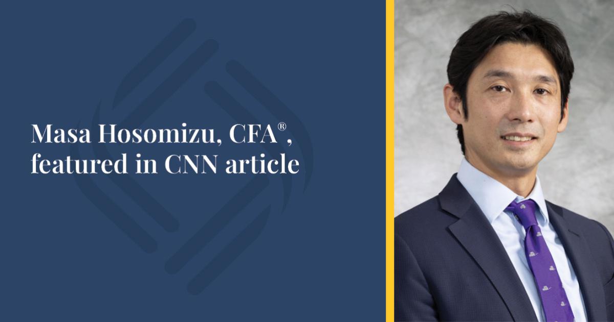 Masa Hosomizu, CFA, featured in CNN article