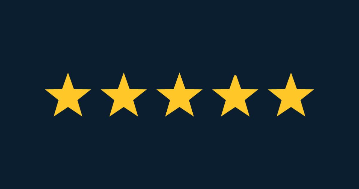 Blue background with five yellow stars