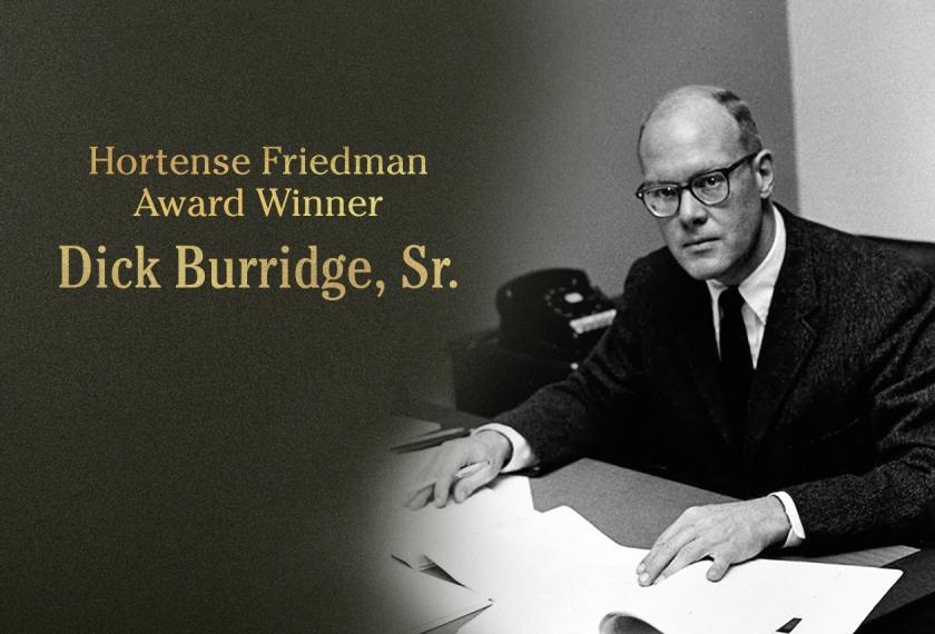 Hortense Friedman Award Winner - Dick Burridge Sr.