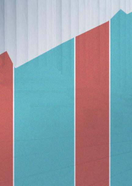 Blue and Red Graph over a faded column background
